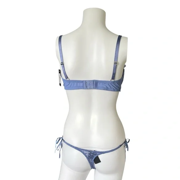 NEW Fredericks of Hollywood Set Cindy Bra Evelina Thong Panty Size 36DD & Large - Picture 2 of 11